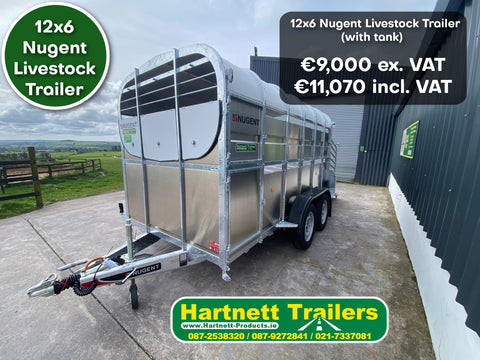 Nugent 12x6 Twin Axle Livestock Trailer
