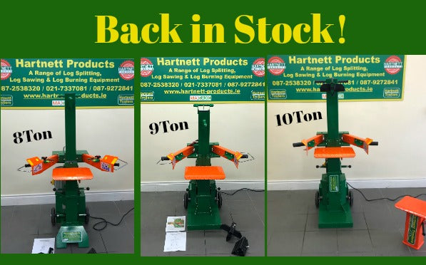 Back in stock - full range of electric log splitters