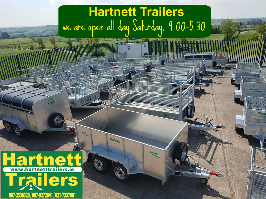 Hartnett Trailers - open all day every Saturday