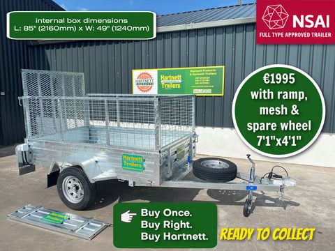 New Single Axle 7x4 Trailers (7'1" x 4'1")