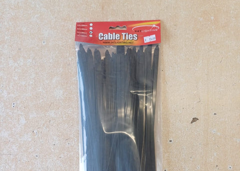 CABLE TIE BLK 7.6MM X 380MM 100 PCE (EP 229C)