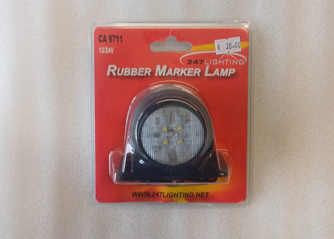 LED RUBBER SIDE MARKER RE/CLEAR (CA 9711)