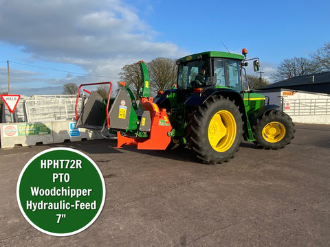 HPHT72r PTO Wood Chipper Roller Feed 7"
