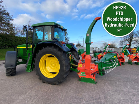 HP92r PTO Wood Chipper Roller Feed 9"