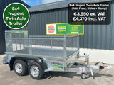 Nugent 8x4 Twin Axle Trailer (ALU Floor, Mesh Sides + Ramp)