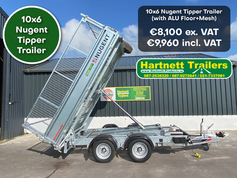 Nugent 10 x 5'11" Tipper Trailer with Mesh