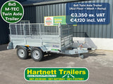 M-TEC 8x5 Twin Axle Trailer (ALU Floor, Mesh Sides + Ramp)