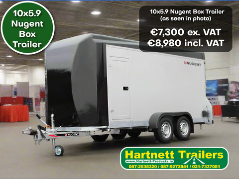 Nugent 10 x 5.9 Box Trailer Twin Axle
