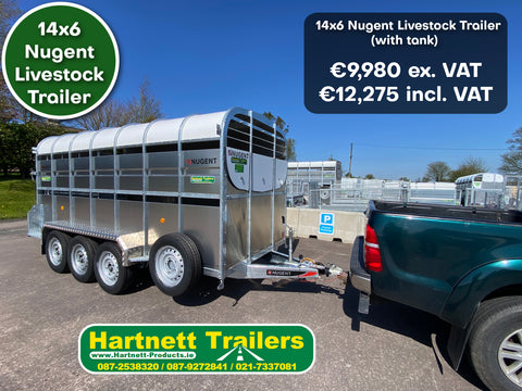 Nugent 14x6 Tri Axle Livestock Trailer
