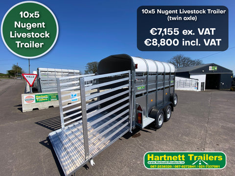 Nugent 10x5 Twin Axle Livestock Trailer