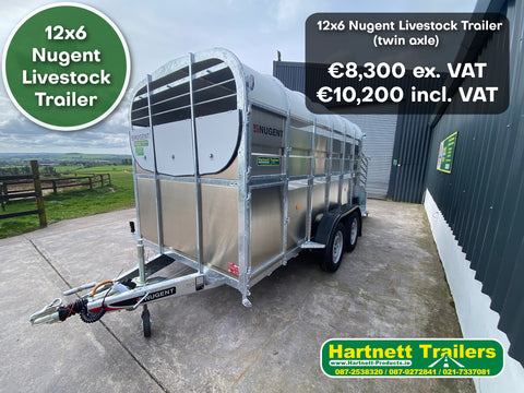 Nugent 12x6 Twin Axle Livestock Trailer