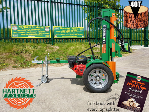 New 40 Ton Petrol Log Splitter (Vertical + Horizontal) with 4-way axe